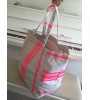 Пляжная сумка VICTORIA’S SECRET  лимитный выпуск цвет PINK STRIPED