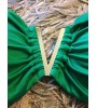 Купальник бандо Victoria`s Secret ярко-зеленый с буквой V