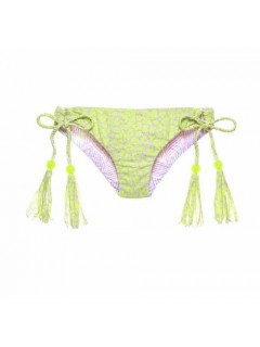 Плавки Victoria's Secret Reversible Back Ruched Bikini Bottoms Braided 79s Green/Purple