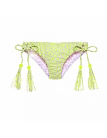 Плавки Victoria's Secret Reversible Back Ruched Bikini Bottoms Braided 79s Green/Purple